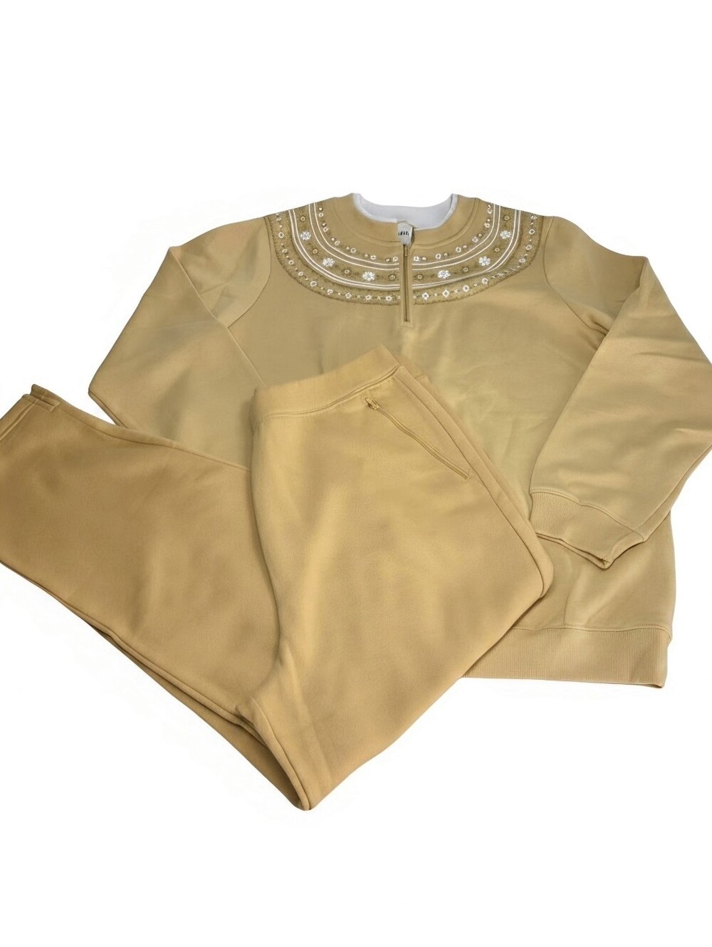 Blair Yellow Embroidered Yoke Sweatshirt & Jogger Set - Picture 15 of 16